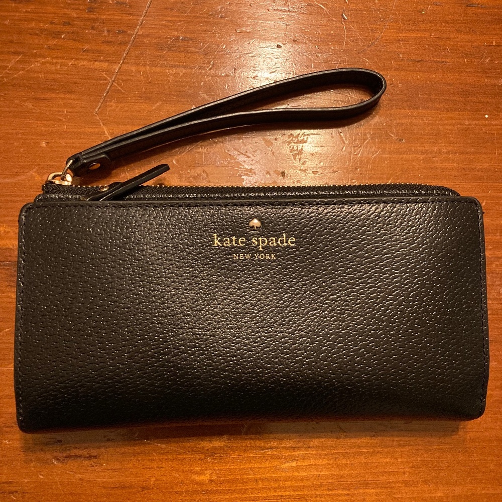 Kate Spade Black Wristlet with Phone Pocket